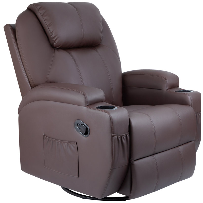 Latitude Run® Abbotts Faux Leather Manual Recliner with Massage with